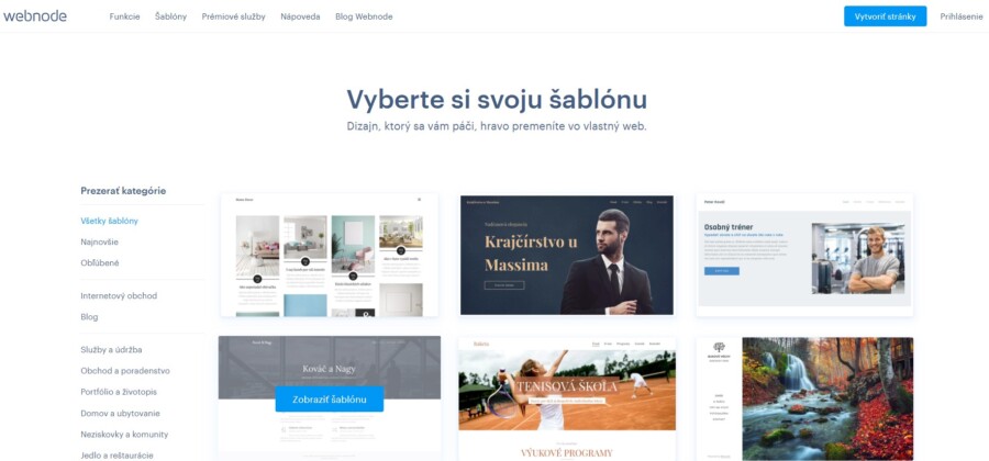 Webnode Sablony
