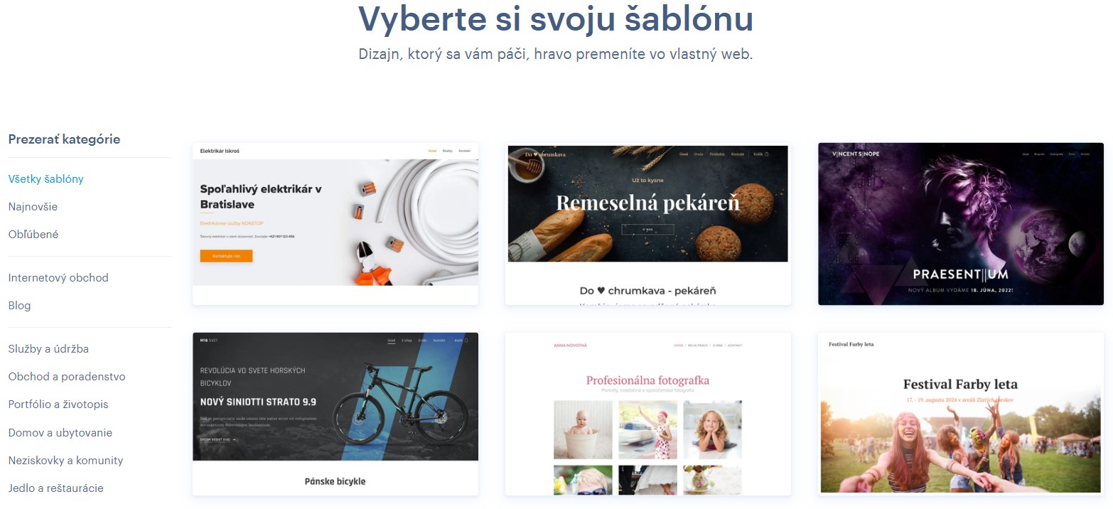 Webnode Sablony Priblizene