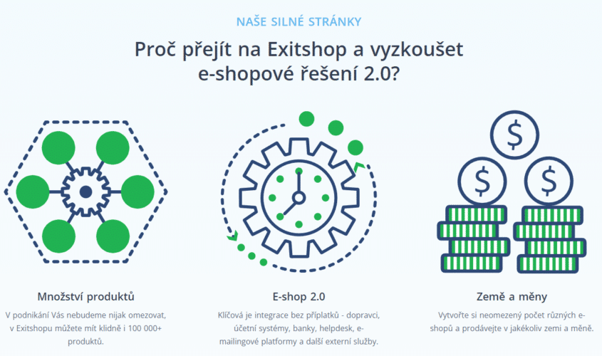 Exitshop Silné Stránky