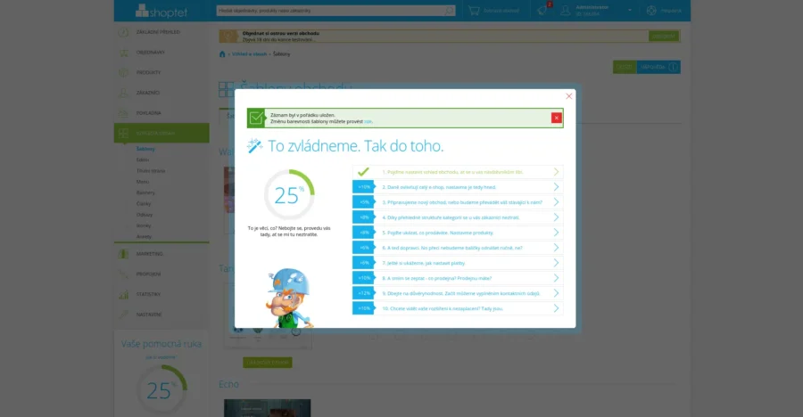 Shoptet Administrace Info Box