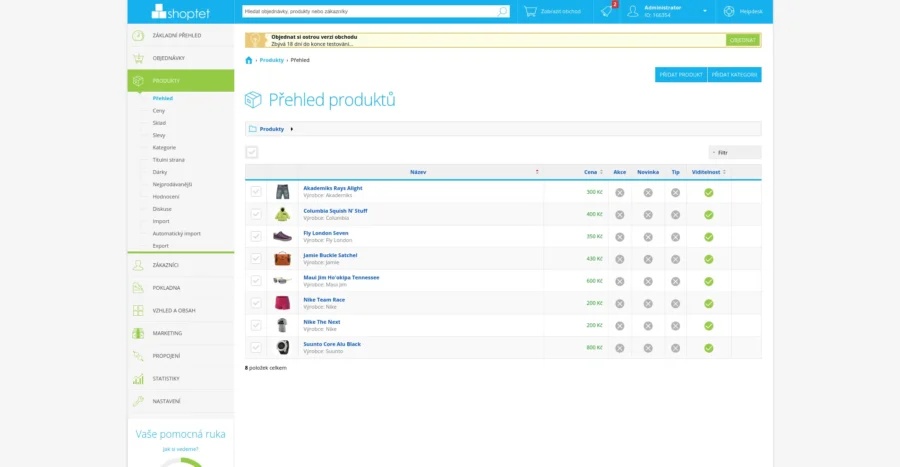 Shoptet Produkty