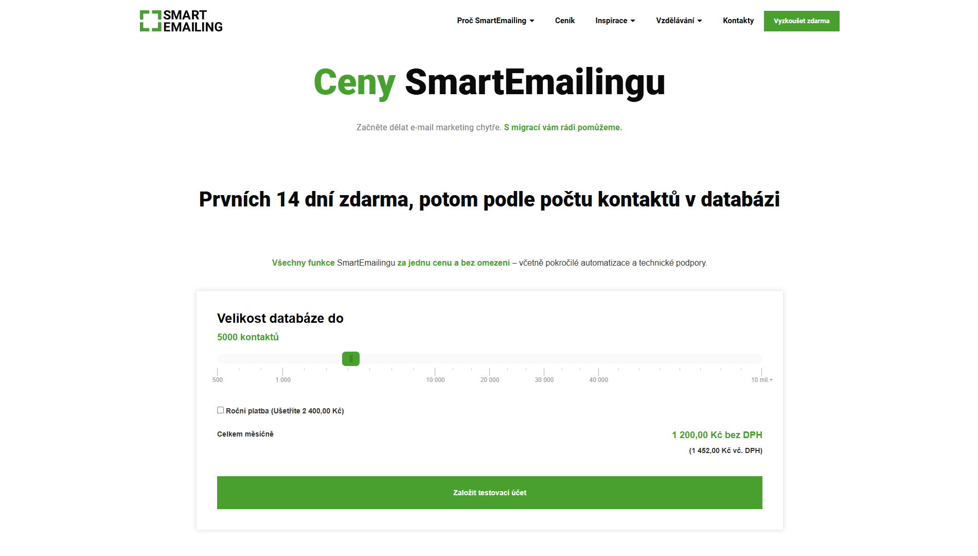 Smartemailing Cenik