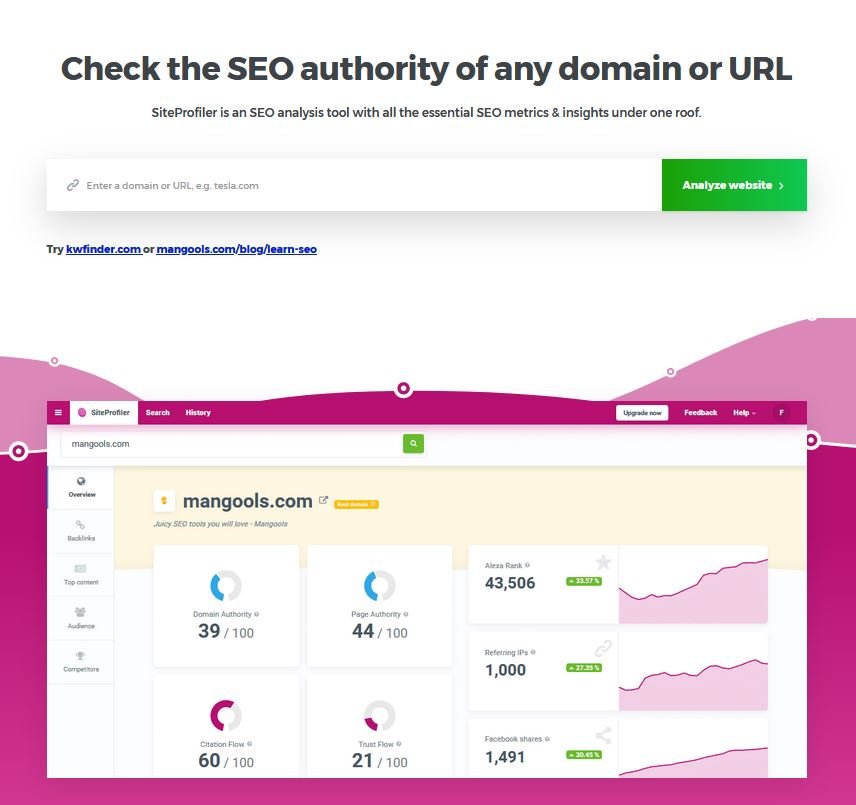 Mangools Siteprofiler