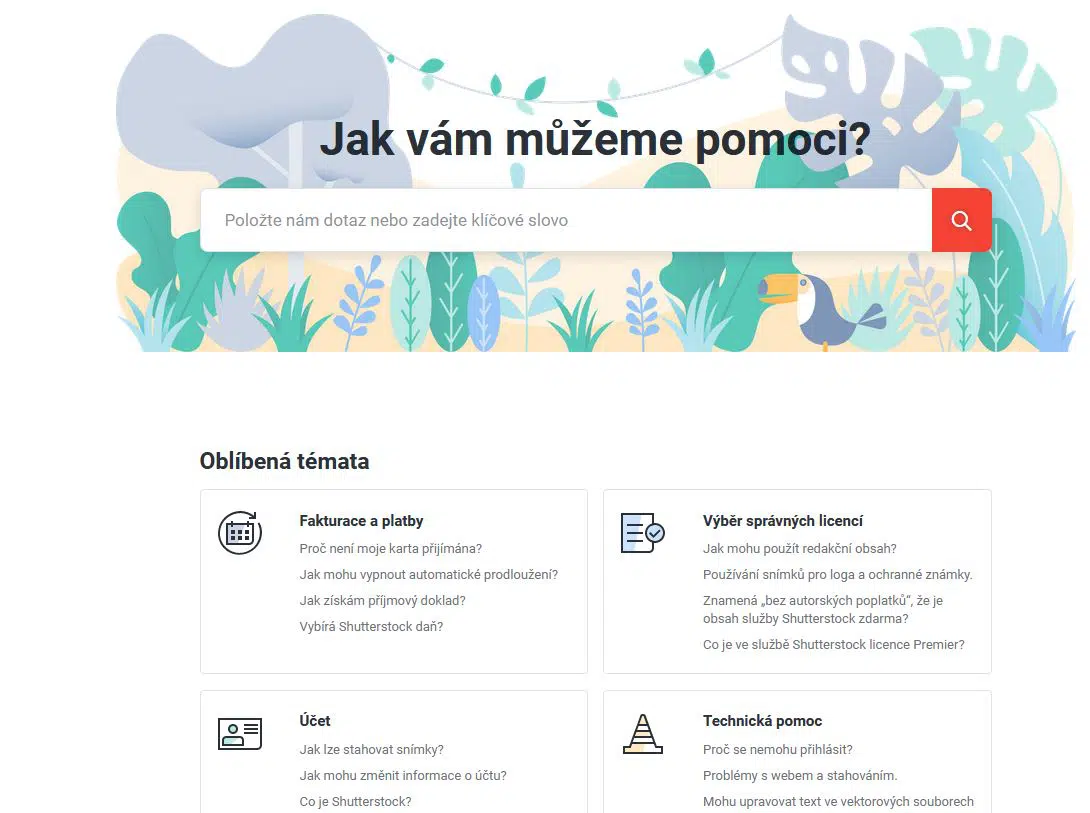 Shutterstock Podpora