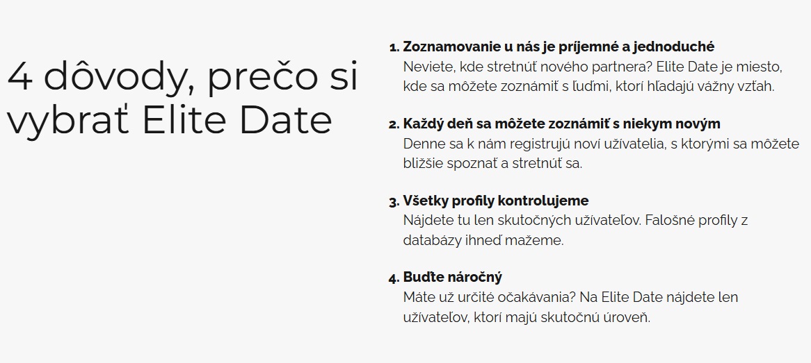 Elitedate Zoznamka 4 Dovody Preco Vybrat Elite Date