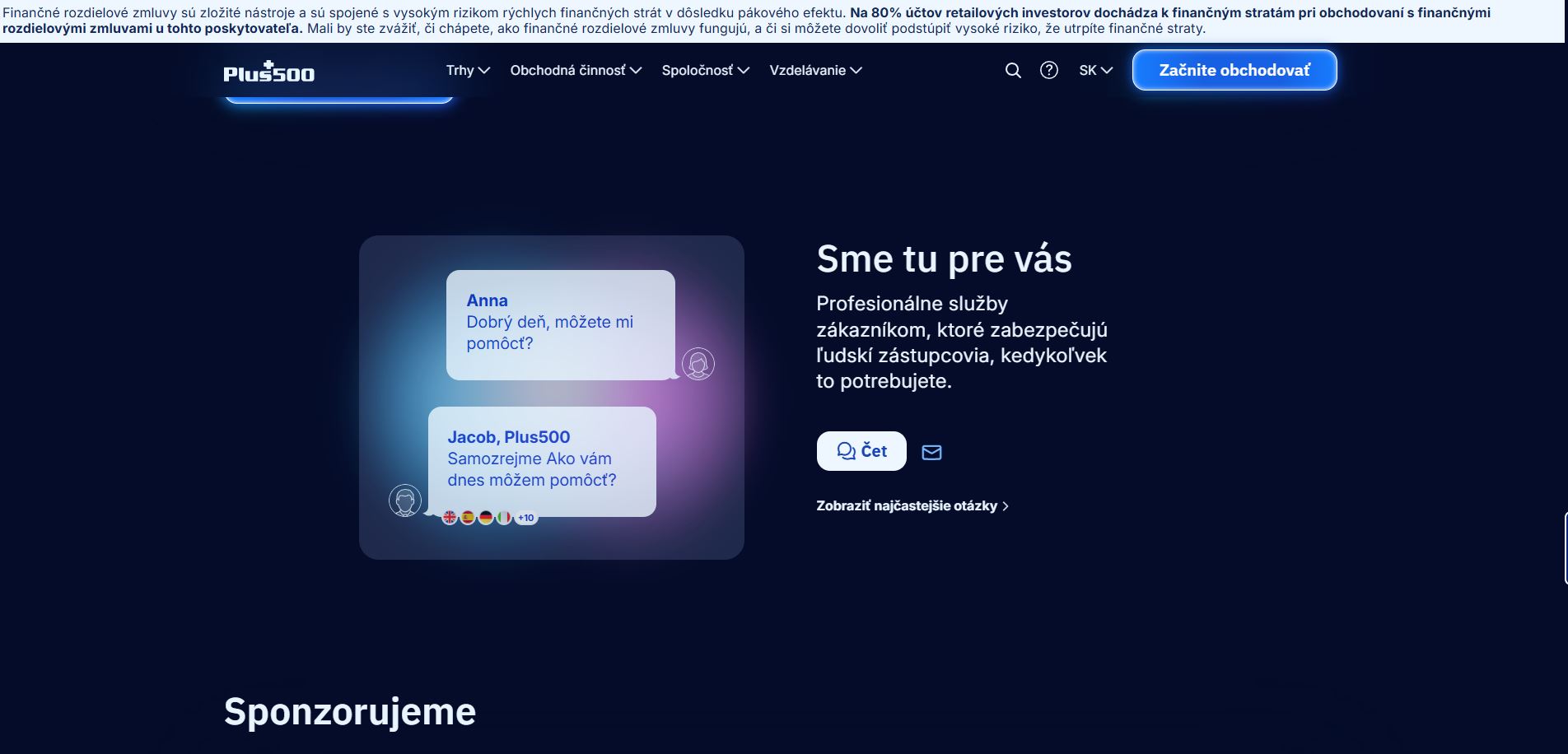 Plus500 Podpora