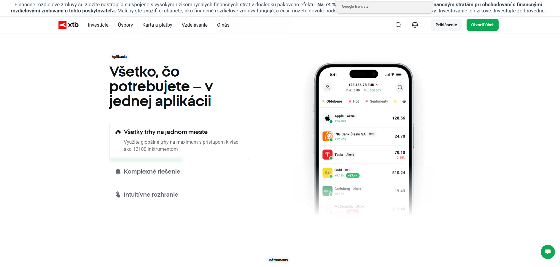 Xtb Aplikácia