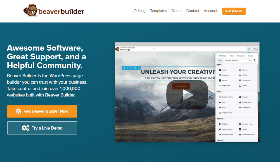 Beaver Builder Home Page