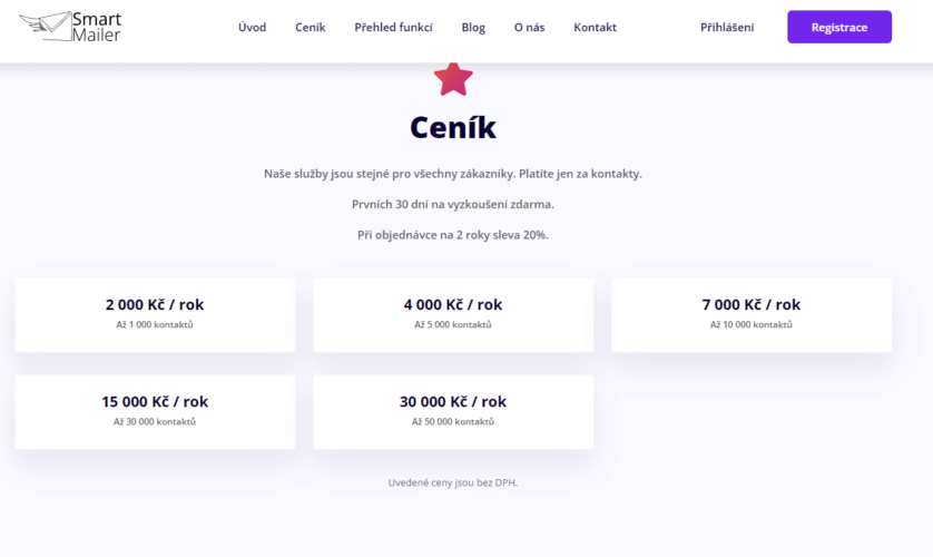 Smartmailer Cena