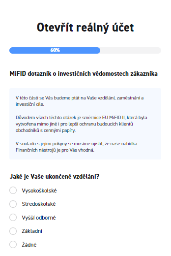 Nastavenie Uctu Xtb