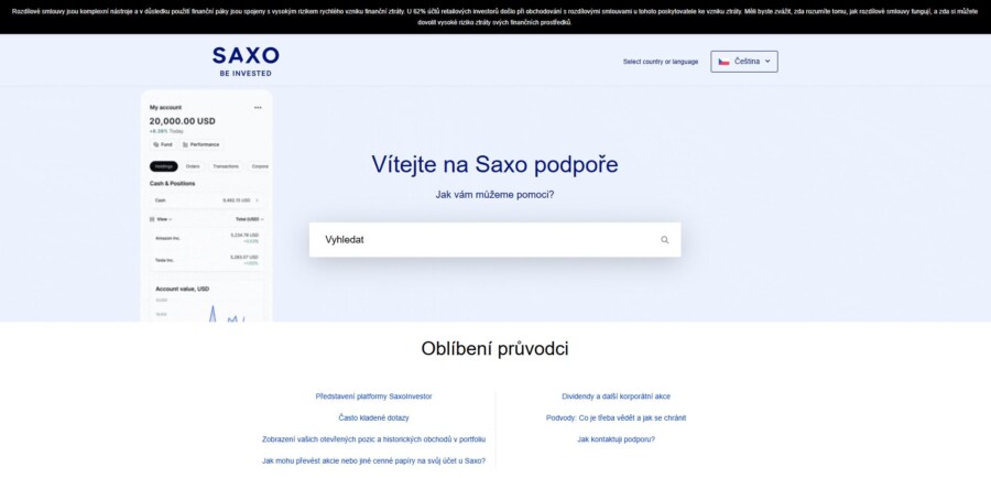 Saxo Podpora
