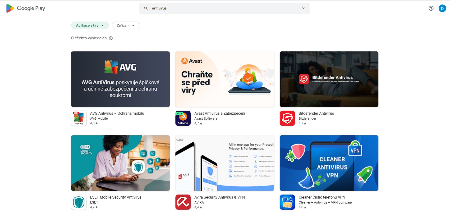 Antiviry V Google Play 1